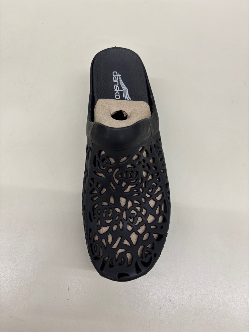 Dansko Black Laser-Cut Clog Mule - Picture 6 of 7